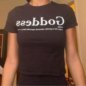 Goddess printed crop top